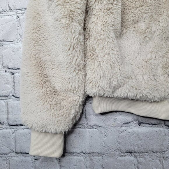 Athleta Ritual Jacket In Abalone Grey Beige Hooded Cropped Full Zip Size S - Picture 6 of 13